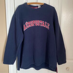 Aeropostale Vintage Navy Blue Crewneck Sweatshirt XL 90s Y2K Collegiate Mall